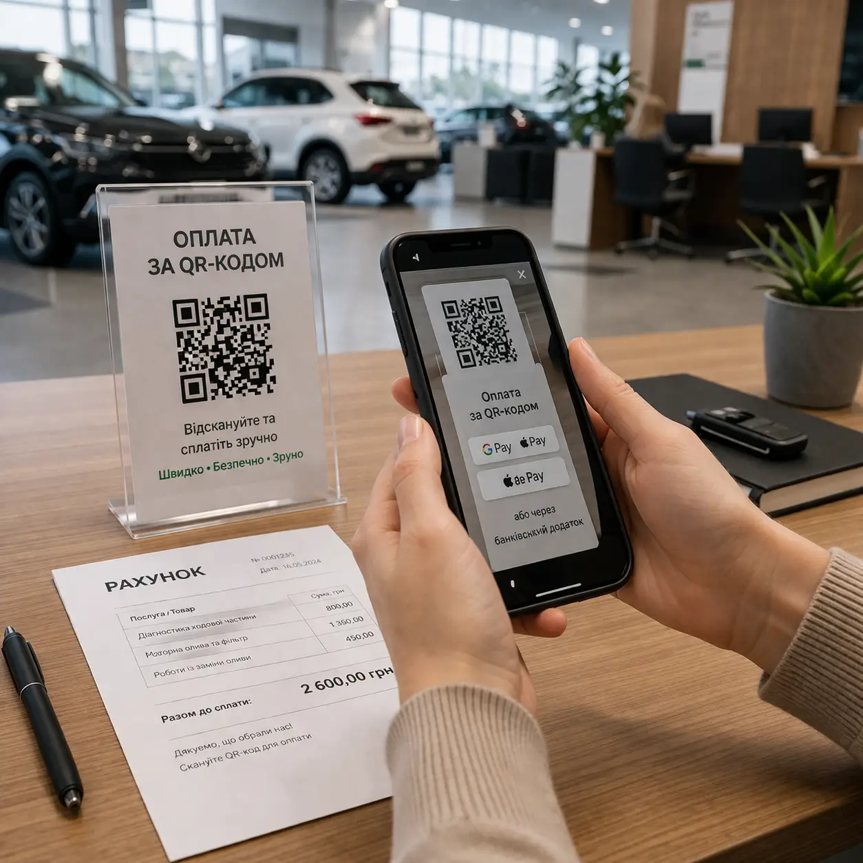 Оплата за QR-кодом